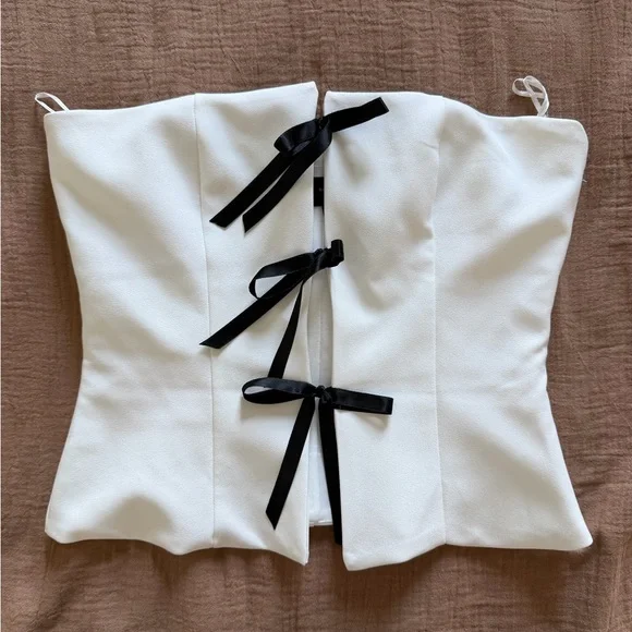 ZARA Strapless Bow Top - Picture 6 of 7